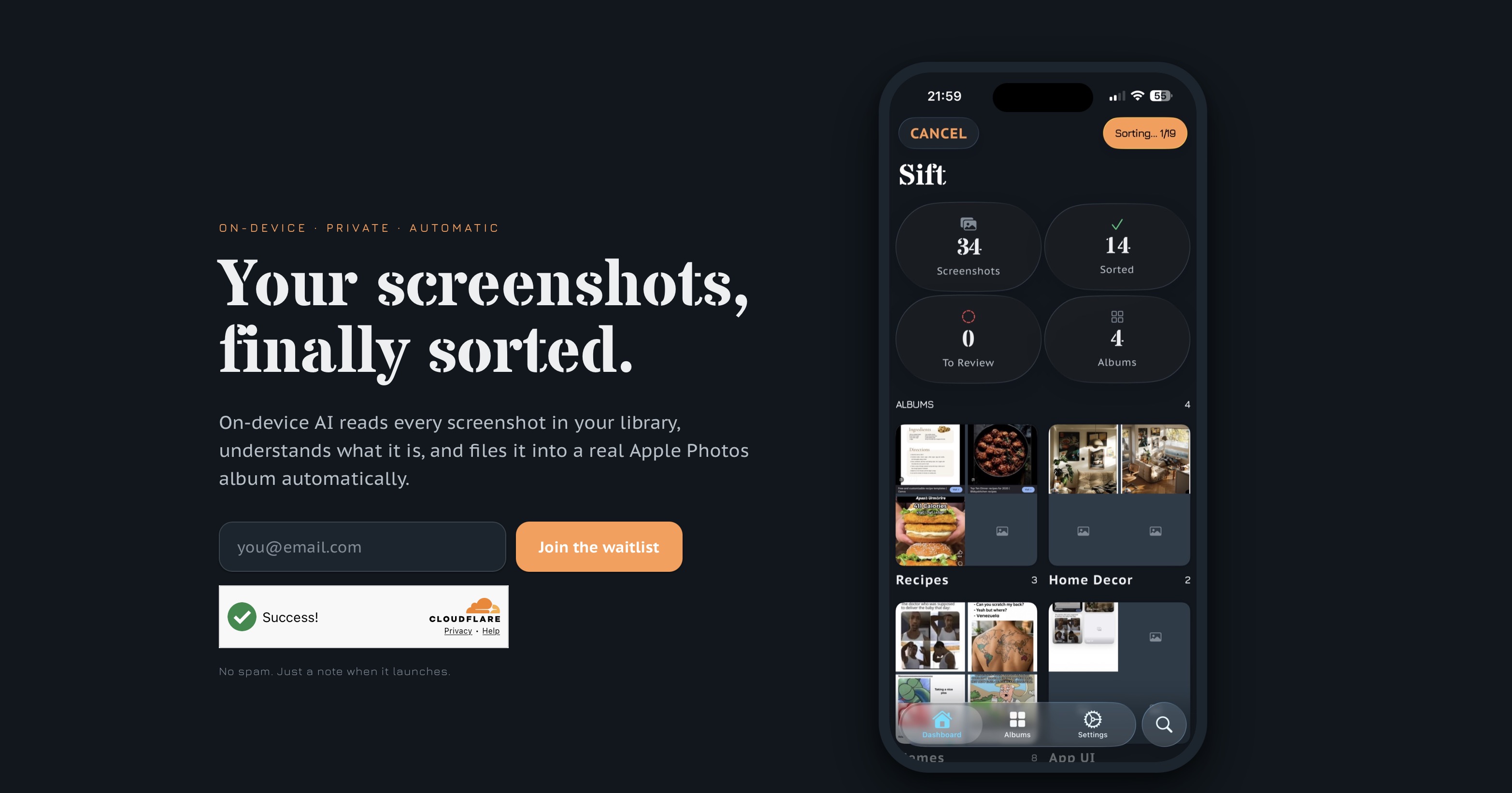 Sift is live — join the waitlist